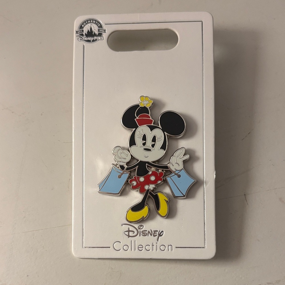 Disney Minnie Mouse Enamel Pin - Black, Red, Yellow, Blue